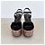 Sandali con zeppa Saint Laurent Suede Nero e Glitter Multicolore - vista 4