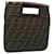 Sac à main en toile Zucca FENDI noir marron argent authentique 120228 Argenté  ref.2187096