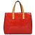 LOUIS VUITTON Monogram Vernis Reade PM Borsa a Mano Rossa M91088 LV Auth ti2980 Rosso - vista 13