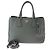 Graue Leder Schultertasche mit Vitello Dino Logo von Prada