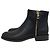 Bota flat Britt da Michael Kors em couro preto - vista 3