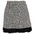 Falda mini Houndstooth Sandro Paris en tweed de lana negra Negro