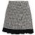 Falda mini Houndstooth Sandro Paris en tweed de lana negra Negro - vista 3