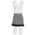 Falda mini Houndstooth Sandro Paris en tweed de lana negra Negro - vista 6