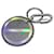 Louis Vuitton Monogram Porte Cle Round Rainbow Keychain Charm Black Multiple colors Leather Metal  ref.2188086