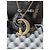 Chanel Raro CC 08P CoCo na Lua GHW Colar Logo de Cristal Caixa etiqueta Dourado - vista 15