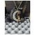 Chanel Raro CC 08P CoCo na Lua GHW Colar Logo de Cristal Caixa etiqueta Dourado - vista 4