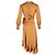 Vestido envuelto asimétrico con volantes en seda bronce de Zimmermann Metálico - vista 3