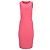 Michael Kors Sleeveless Midi Bodycon Dress in Pink Wool