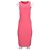 Michael Kors Sleeveless Midi Bodycon Dress in Pink Wool - view 6