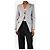 Victoria Beckham Grau einreihiger Blazer - Größe UK 6