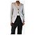 Victoria Beckham Grau einreihiger Blazer - Größe UK 6 - Ansicht 3