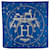 Hermès Blue Vif Argent Silk Scarf Cloth  ref.2190387