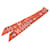 Hermès Orange Kelly en Perles Silk Twilly Scarf Cloth  ref.2190437