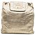 Chanel Gold Perforiertes, rissiges Metallic-Kalbsleder Drill Tote Golden