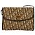 Borsa a spalla in tela Trotter Christian Dior marrone oro Auth 118537 D'oro - vista 13