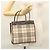 Bolsa de mão em canvas bege com estampa Nova Check da BURBERRY Auth 120347 - vista 22