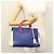 SAINT LAURENT Cabas Rive Gauche Borsa a mano in pelle blu GNR400413 Auth bs24669 - vista 25