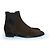 Botines Chelsea de ante kaki Saint Laurent Castaño Verde - vista 4