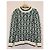 Oversized Casablanca Pullover aus Wolle grün/weiß M - Ansicht 2