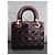 Borsa Christian Dior Lady Dior Piccola in Pelle Vernice Nera Nero - vista 6