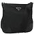 Borsa a spalla PRADA in nylon nero Auth 119572