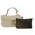 Gucci Pochette in pelle nylon 2Set Nero Beige Auth bs24715