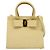 Salvatore Ferragamo Vala Hand Bag Suede Beige Gold Auth BA1438 Golden - view 13