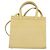 Salvatore Ferragamo Vala Hand Bag Suede Beige Gold Auth BA1438 Golden - view 2