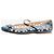 Bow Prada Blue leather cutout Mary Jane flats - size EU 39