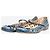 Bow Prada Blue leather cutout Mary Jane flats - size EU 39 - view 2