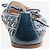 Bow Prada Blue leather cutout Mary Jane flats - size EU 39 - view 3