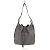 Borsa a spalla in pelle grigia Salvatore Ferragamo Marrone