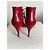 Bottines Miu Miu en cuir rouge - vue 4