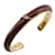Hermès Hermes Gold Plated and Leather Bangle Brown Golden  - view 1