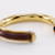 Hermès Hermes Gold Plated and Leather Bangle Brown Golden  - view 3