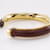 Hermès Hermes Gold Plated and Leather Bangle Brown Golden  - view 4