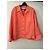 Chanel Leinenkleid und Jacke Set Orange 46FR - Ansicht 18
