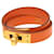 Hermès Bracelet Hermes Kelly Double Tour Swift Orange G estampillé Doré  - vue 2
