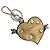 Saffiano Llave PRADA de cuero Safiano tono dorado Auth ac3756