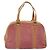 Céline Borsa a mano in tela Macadam Celine C in suede rosa e oro Auth BA1225 D'oro - vista 13