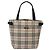 Burberry Nova Check Tote Bag aus Canvas Beige mit blauer Etikette, silber authentisch 119986 - Ansicht 13