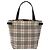 Burberry Nova Check Tote Bag aus Canvas Beige mit blauer Etikette, silber authentisch 119986 - Ansicht 2