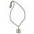 DOLCE & GABBANA collana acciaio argento con con pendente logo swarovski