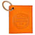 New Hermès leather keychain Orange  ref.2193373