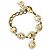 RARO meraviglioso bracciale DOLCE & GABBANA acciaio dorato cristalli D'oro