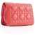 Borsa a spalla a catena in pelle di agnello Christian Dior Rosa Rosso - vista 3