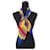 Givenchy foulard in seta anni '70 Blu Multicolore