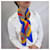 Givenchy foulard in seta anni '70 Blu Multicolore - vista 5