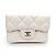 Chanel Matelassé Dreifach-Brieftasche Weiß